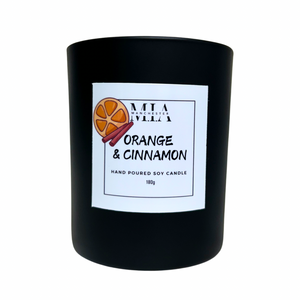 Orange & Cinnamon Hand-poured Soy Cracklewick Candle