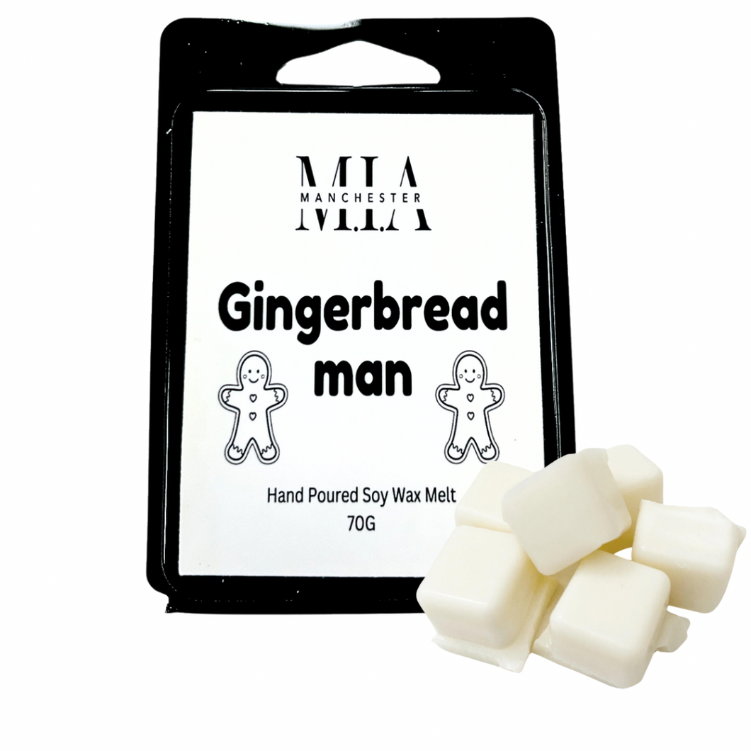 Gingerbread Man Hand Poured Soy Scented Wax Melt 70 grams