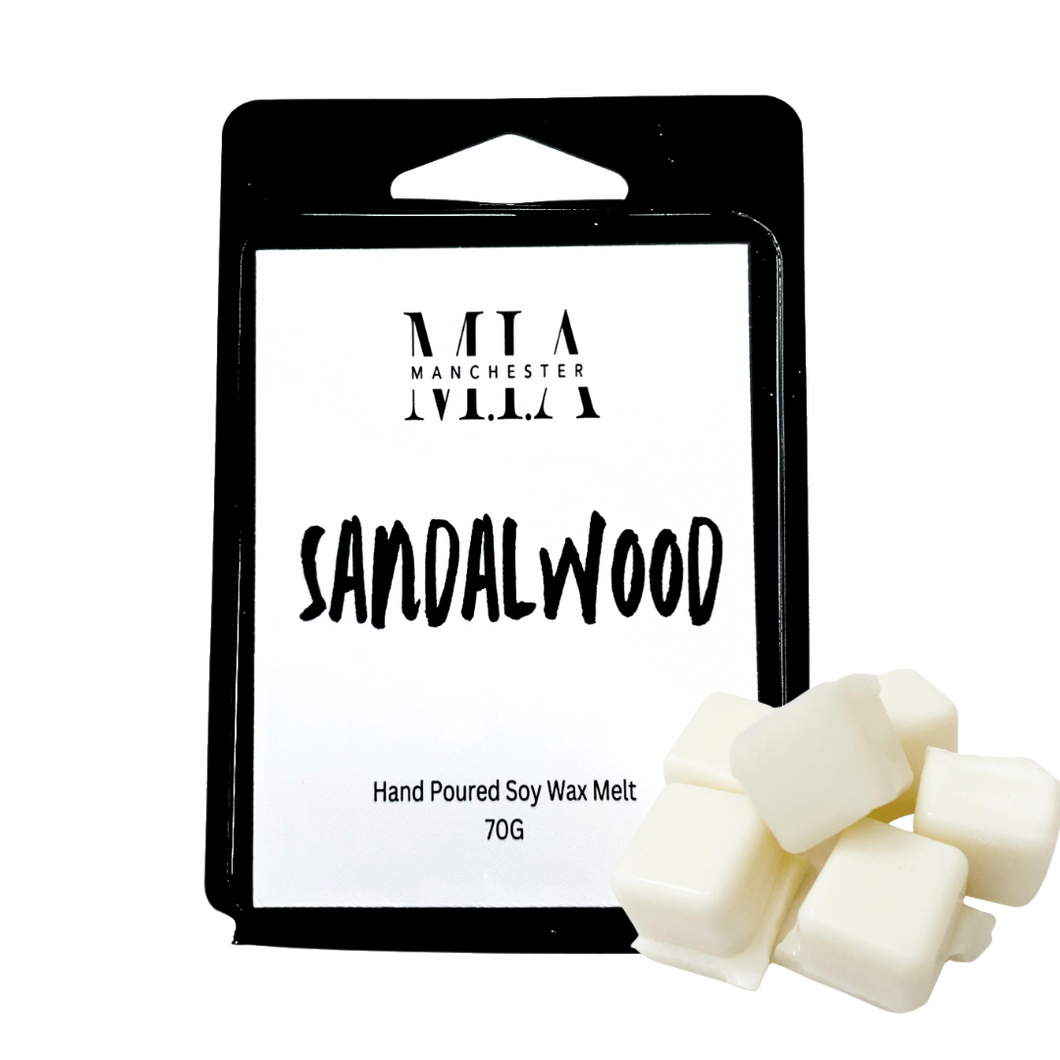 Sandalwood Hand Poured Soy Scented Wax Melt 70g