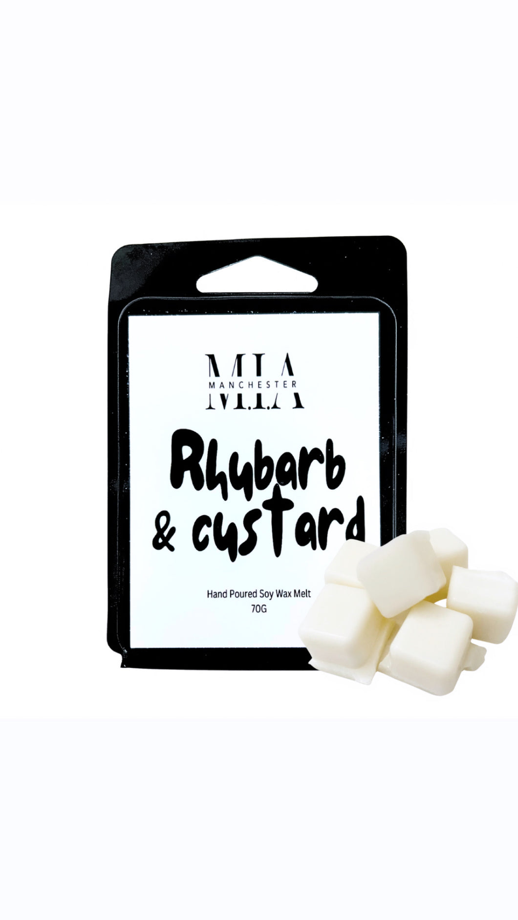 Rhubarb and Custard Hand Poured Scented Soy Wax Melt 70g
