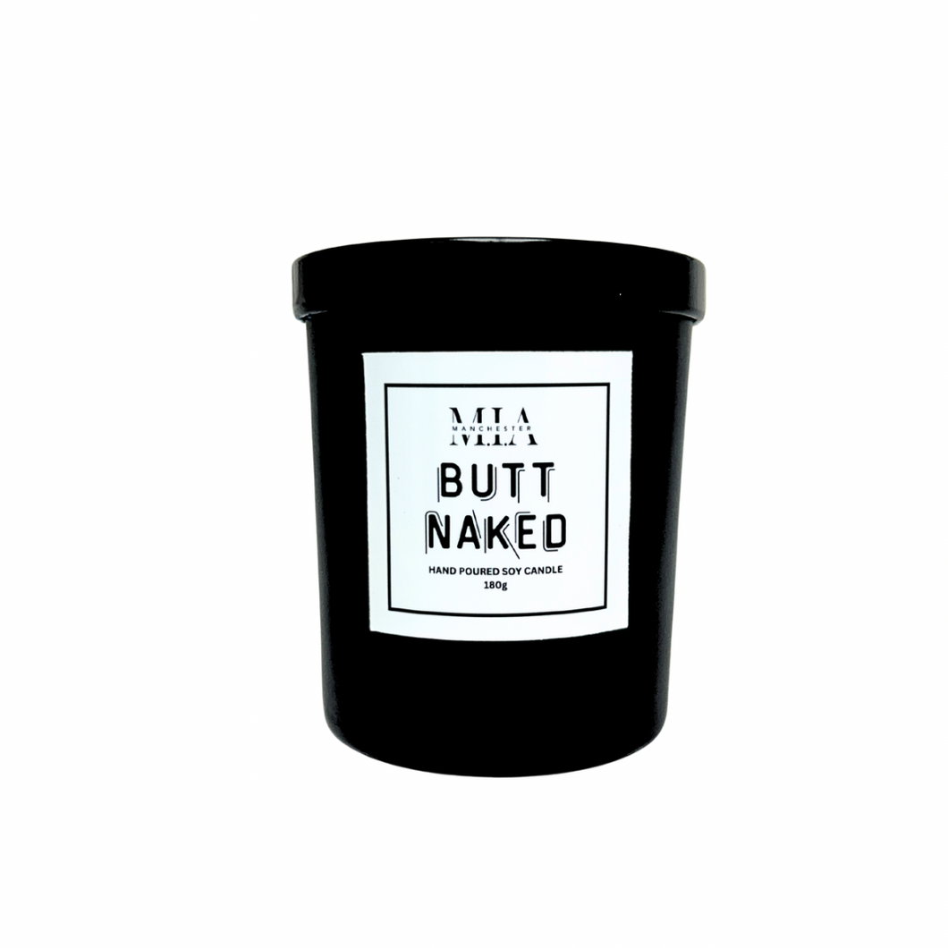 Butt Naked Hand Poured Cracklewick Candle 180g