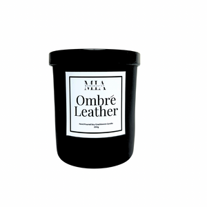 Ombré Leather Hand Poured Soy Cracklewick Candle 180g